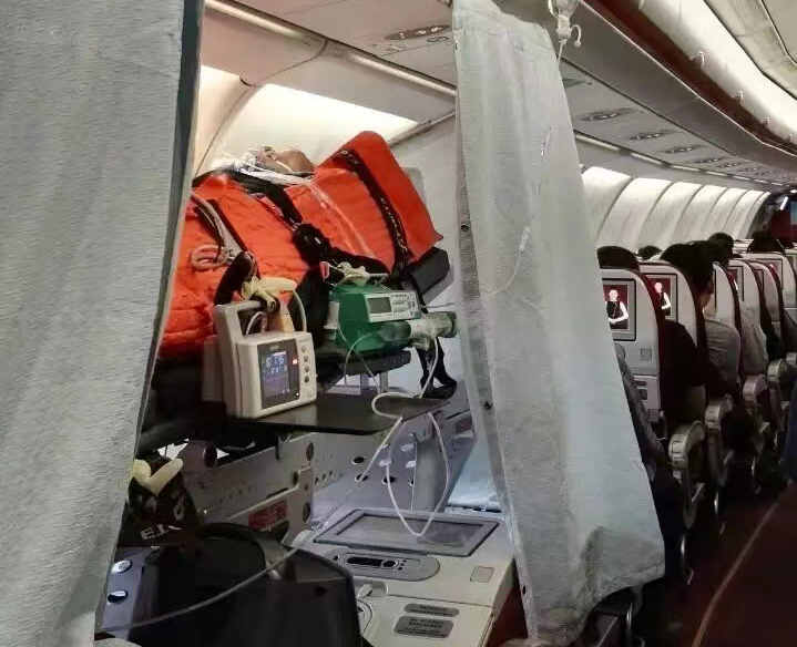 唐县跨国医疗包机、航空担架